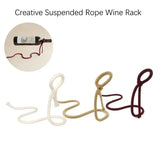Magical Creative Craft Rope Shaped Wine Bottle Rack 3D Suspended Alcohol Bottle Holder Home Kitchen Accessories Bar Tools
