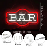 Bar Open Daily Neon Sign For Wall Decor,Light Up Sign For Home Bar,Club,Party,Man Cave,Restaurant Decor,Gift For Bar Enthusiasts