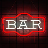 Bar Open Daily Neon Sign For Wall Decor,Light Up Sign For Home Bar,Club,Party,Man Cave,Restaurant Decor,Gift For Bar Enthusiasts