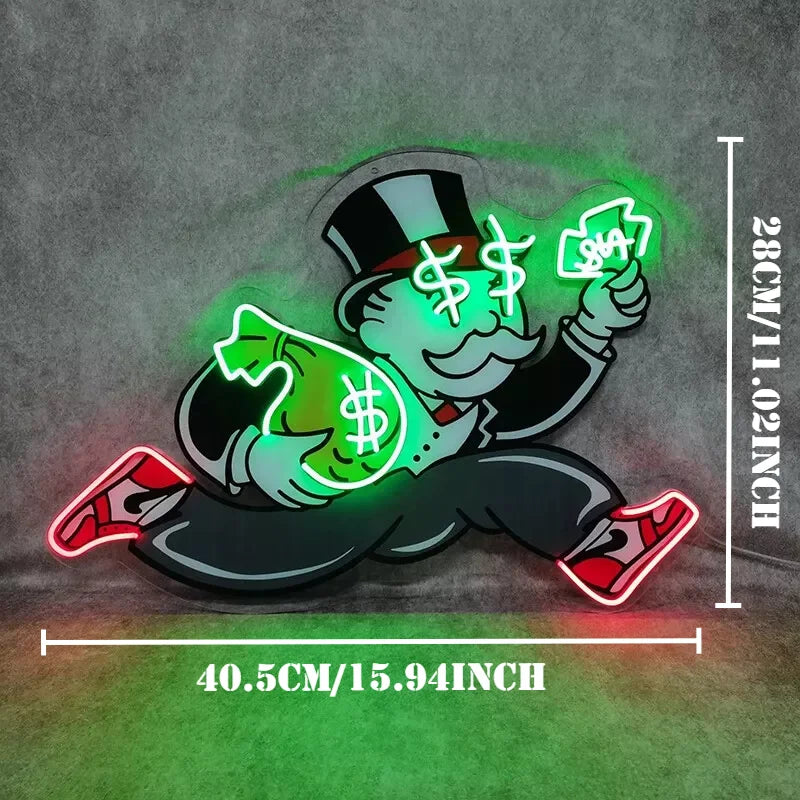 Take Money Neon Sign USB LED Neon Light Sign for Wall Decor Living Room Bedroom Man Cave Home Bar Party Decor Gift Night Light