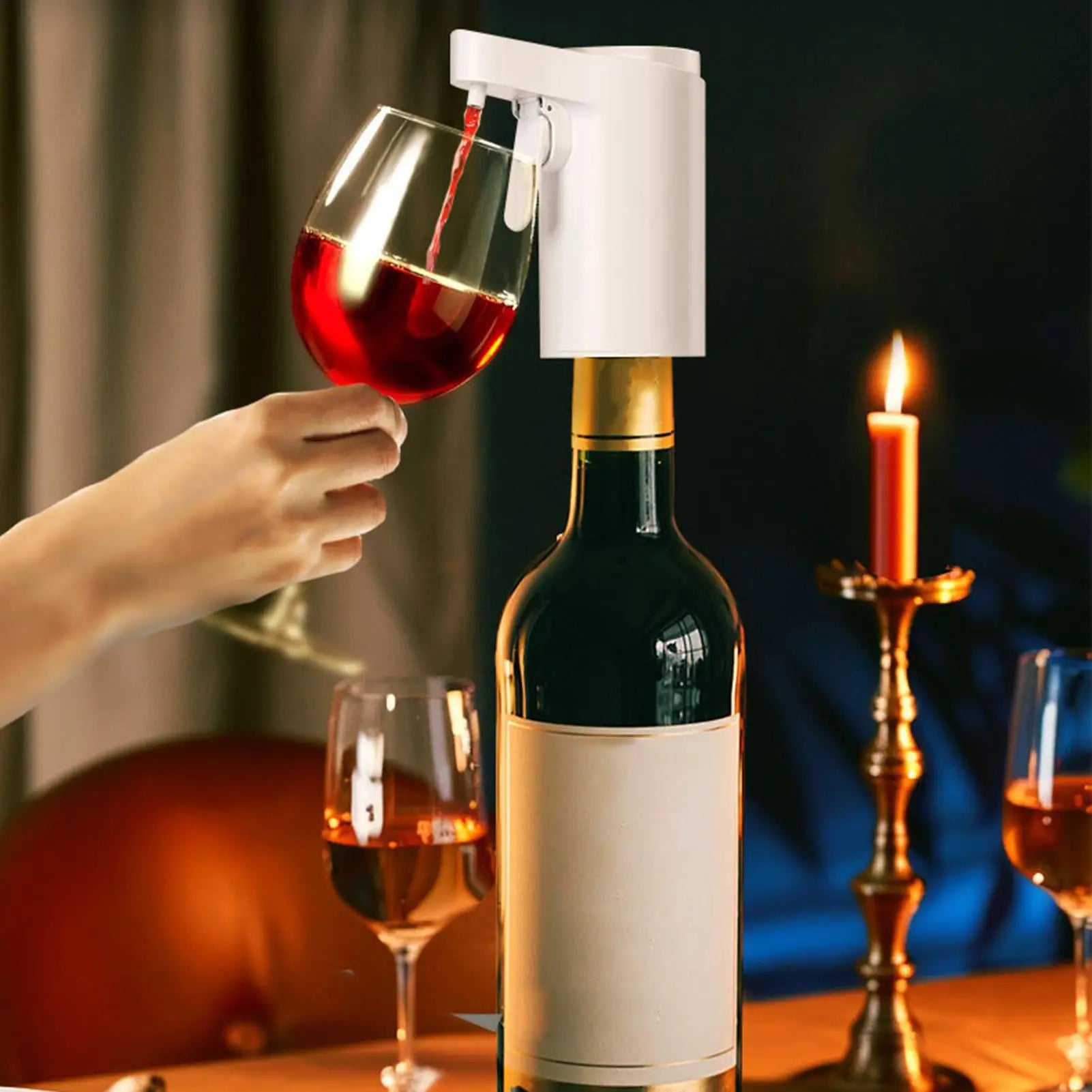 Wine Aerator Pourer Electric Touch Screen 4-Mode Digital Alcohol Bottle Dispenser Wine Accessories for Home Bar Office Travel