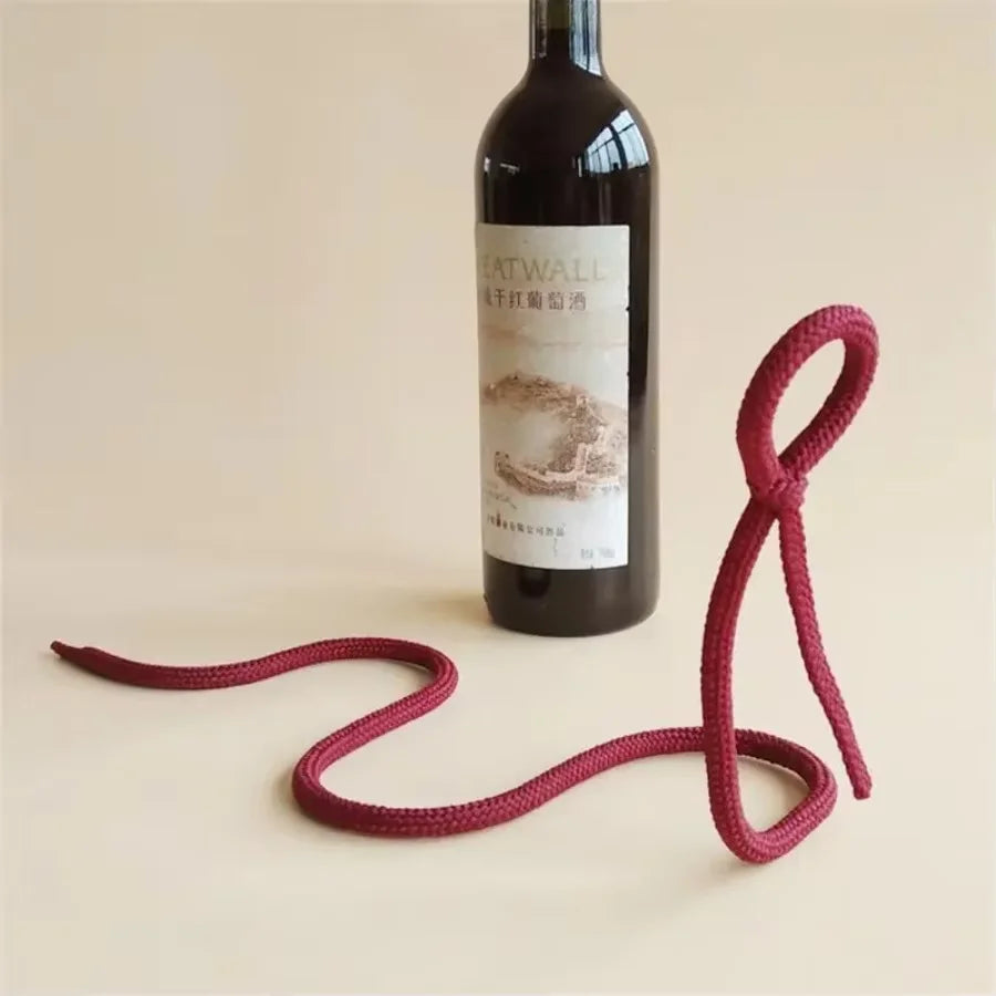 Magical Creative Craft Rope Shaped Wine Bottle Rack 3D Suspended Alcohol Bottle Holder Home Kitchen Accessories Bar Tools