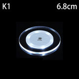 Transparent LED Glow Coaster Bar Nightclub Colorful Waterproof Acrylic Crystal Usb Charging Atmosphere Base Light Cup Mats