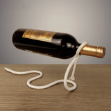 Magical Creative Craft Rope Shaped Wine Bottle Rack 3D Suspended Alcohol Bottle Holder Home Kitchen Accessories Bar Tools