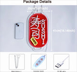 Japanese Sushi Neon Sign Neon Lights for Restaurant Bar Pub Business Kitchen Man Cave Decor Aesthetics Draw Celebratory Gifts