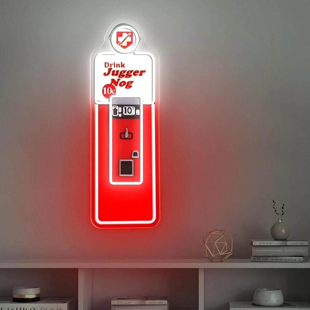 Retro Soda Machine Neon Sign Vintage Beverage Dispenser LED Neon Light Dimmable Gaming Room Man Cave Bar Pub Decor Gamer Gift