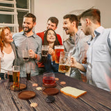Wood Coasters for Drinks Absorbent Wooden Coasters with Holder for Table Protection Drink Coasters for Farmhouse Office Bar