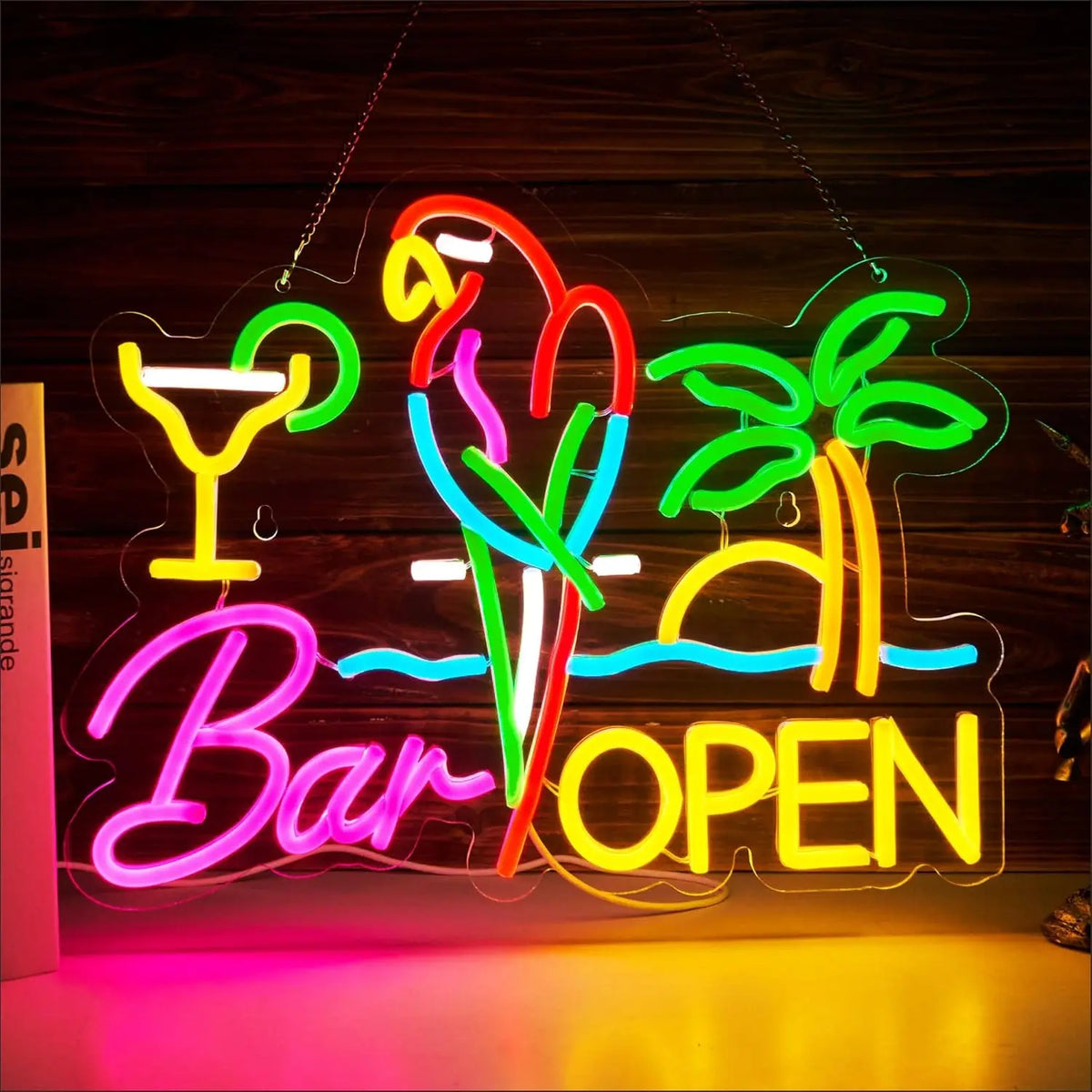 Bar Open Neon Sign USB Dimmable LED Neon Light or Pub Party Man Cave Room Restaurant Business Party Art Decor Gift Light Up Sign