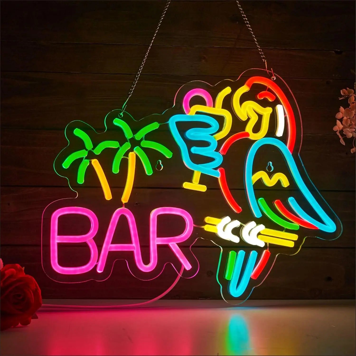 Bar Open Neon Sign USB Dimmable LED Neon Light or Pub Party Man Cave Room Restaurant Business Party Art Decor Gift Light Up Sign