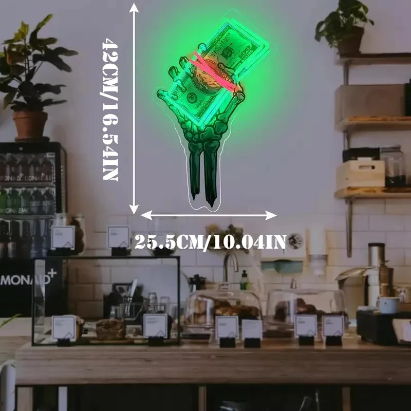 Take Money Neon Sign USB LED Neon Light Sign for Wall Decor Living Room Bedroom Man Cave Home Bar Party Decor Gift Night Light