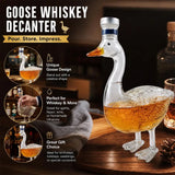 Goose Shaped Glass Whiskey Bottle Creative Decanter for Alcohol Liquor Wine Beverage Decorative Craft Home Bar Accessories Gift