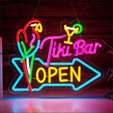 Bar Open Neon Sign USB Dimmable LED Neon Light or Pub Party Man Cave Room Restaurant Business Party Art Decor Gift Light Up Sign