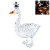 Goose Shaped Glass Whiskey Bottle Creative Decanter for Alcohol Liquor Wine Beverage Decorative Craft Home Bar Accessories Gift