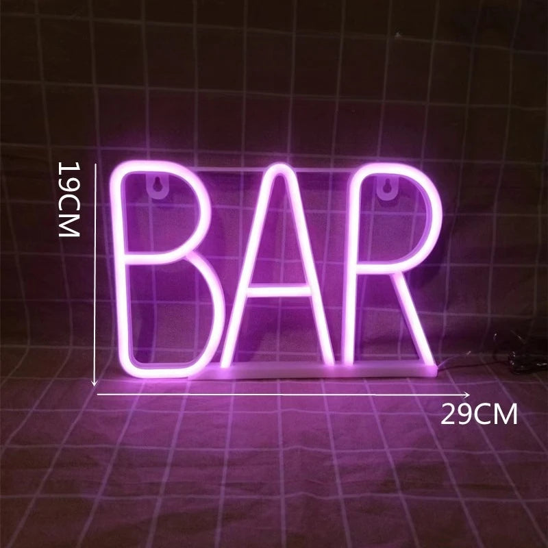 Bar Open Neon Sign USB Dimmable LED Neon Light or Pub Party Man Cave Room Restaurant Business Party Art Decor Gift Light Up Sign