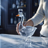 Goose Shaped Glass Whiskey Bottle Creative Decanter for Alcohol Liquor Wine Beverage Decorative Craft Home Bar Accessories Gift