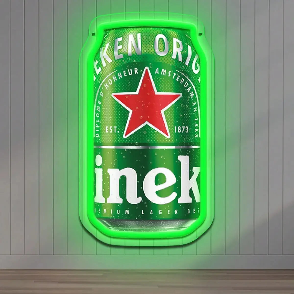 Vintage Beer Can Neon Sign Realistic LED Light for Bar Pub Man Cave Home Decor Retro Industrial Wall Art Gift for Beer Lovers